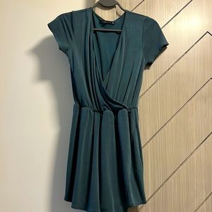 Abercrombie and Fitch Surplice Romper in Teal